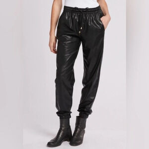 Tyler Boe Kennedy Faux Leather Jogger Pants Size Small
